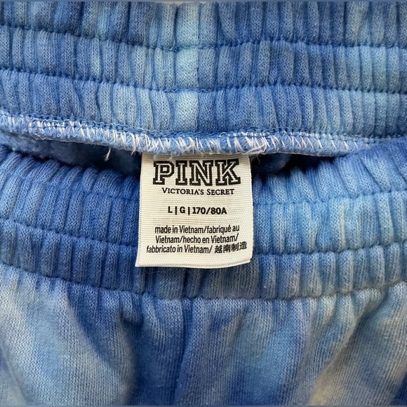 Pink VS Cozy Blue Tie-Dye Sweatshirt and Sweatpants - Picture 3 of 4